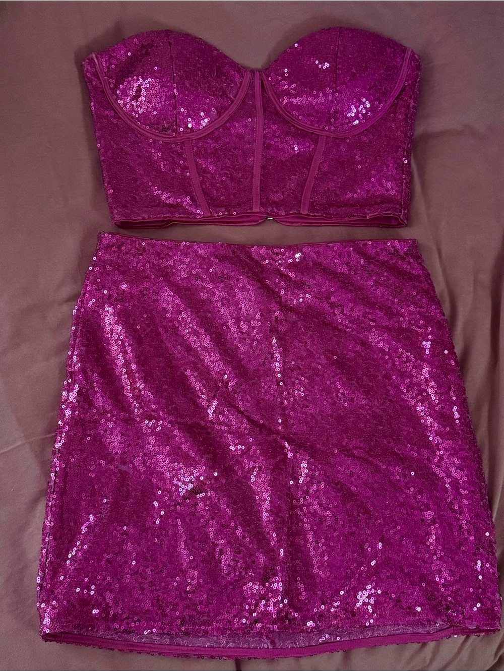 S Lulus Fuchsia Sequin Set